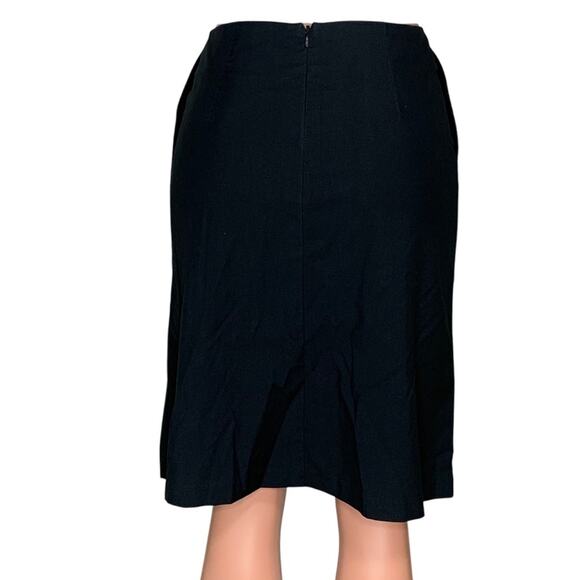 New York & Company Stretch Skirt Black Side Pockets Hidden Zipper on Back Size 2 - Picture 6 of 12